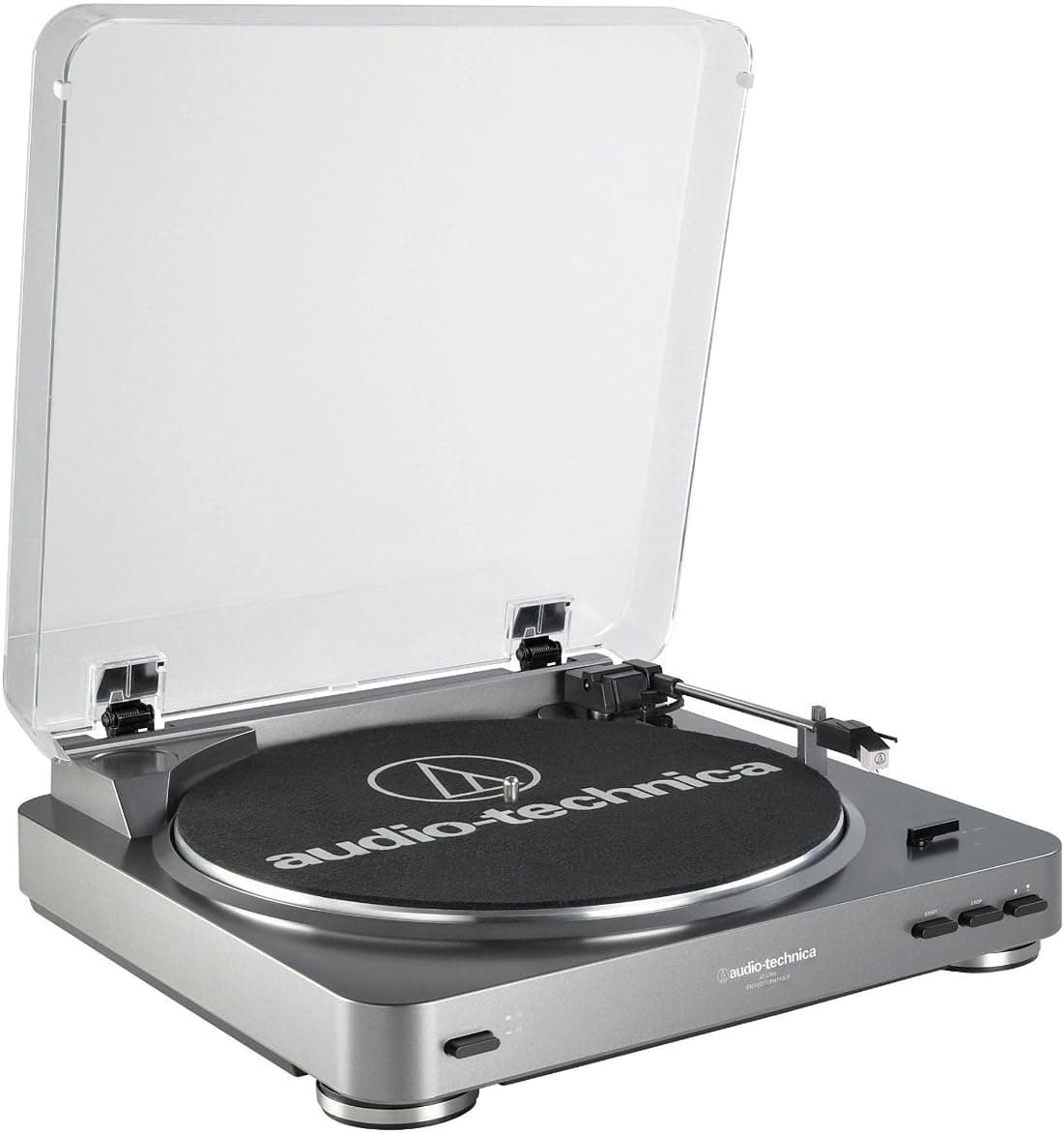Audio-Technica AT-LP60 Fully Automatic Belt-Drive Stereo Turntable, Silver