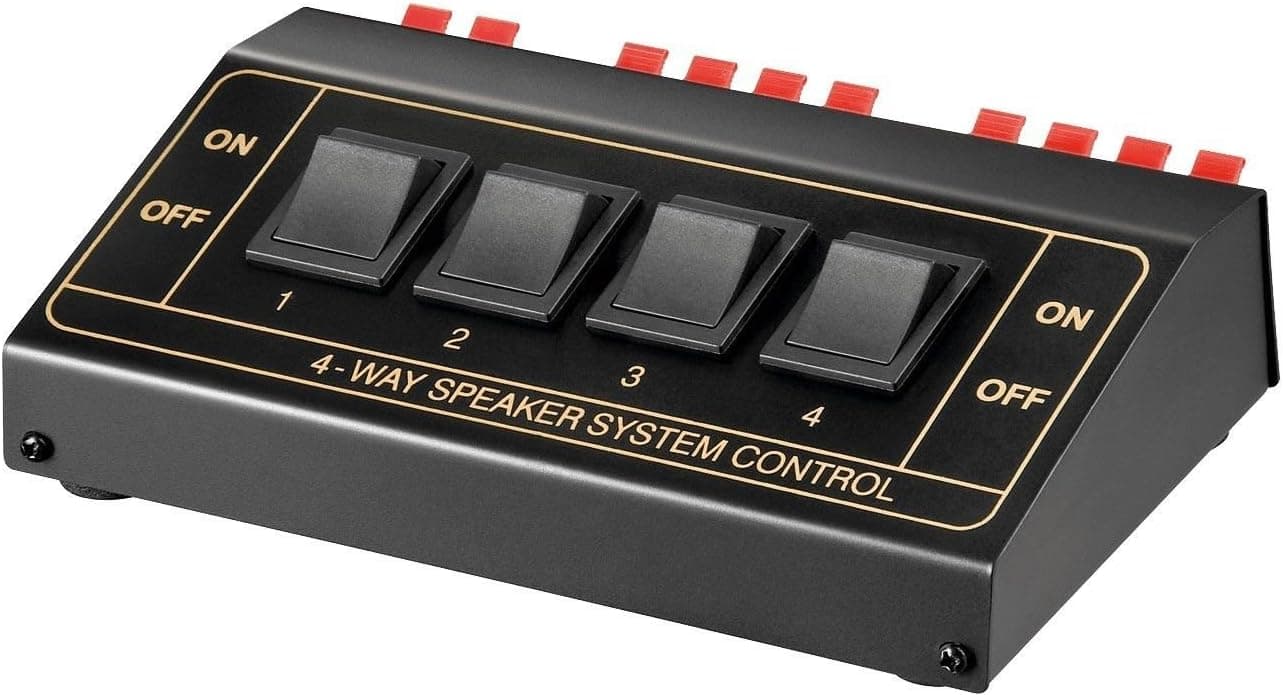 4 Zone Speaker Selector Switch Switcher Distributor Multiplier 200W