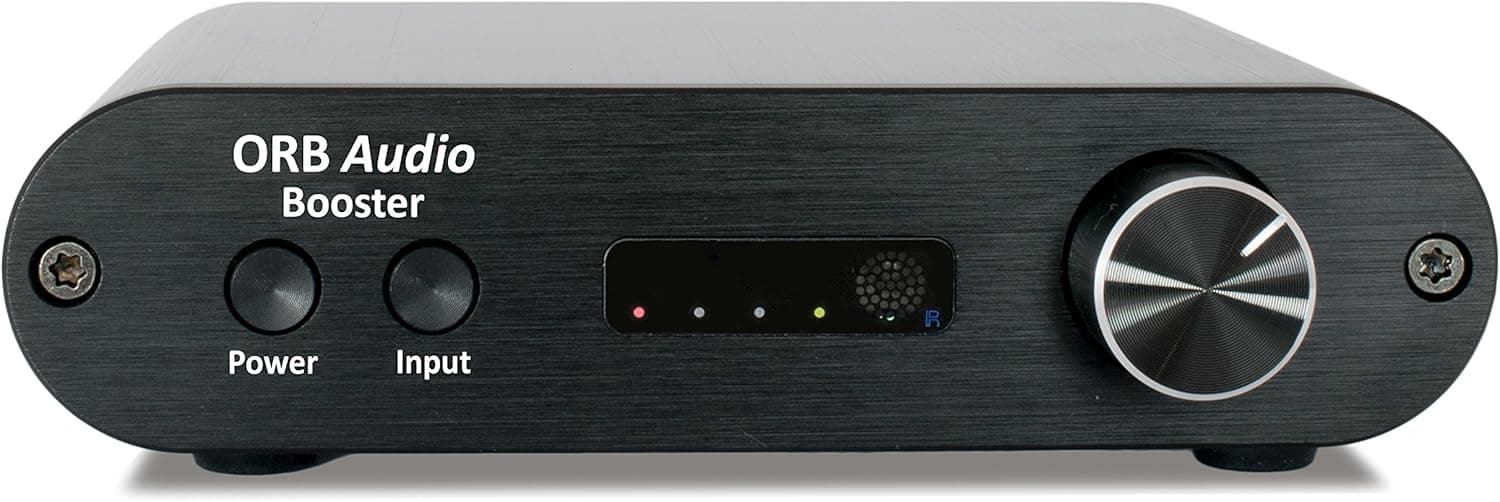 Orb Audio Booster Mini Amplifier for TV and Stereo Speakers, Optical Input, 50W