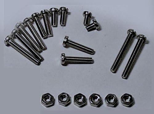 TacParts Phono Cartridge Screws 4 Pack Stainless Steel 1.25mm Pitch Flat Head