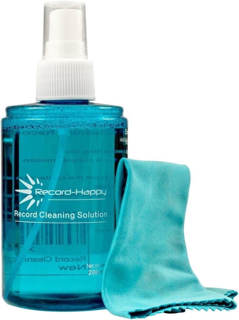 Record Happy Record Cleaning Solution with Anti-static Cloth 6.7oz Spray