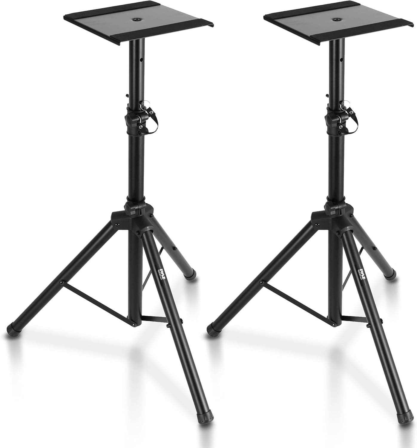 Pyle Adjustable Speaker Stand Pair Dual Studio Monitor Tripod 34-53 inch 90lb