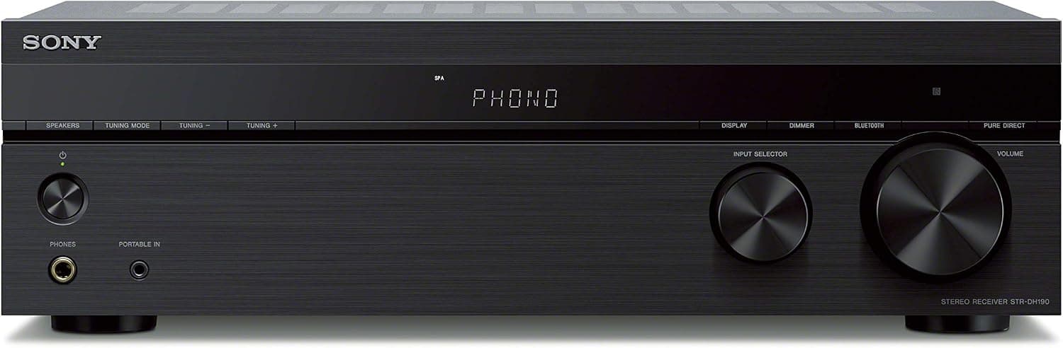 Sony STRDH190 2-ch Home Stereo Receiver with Phono Inputs & Bluetooth