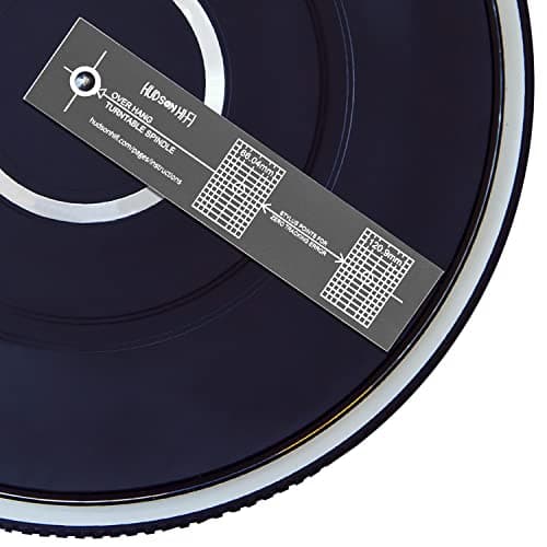 Hudson Hi-Fi Mirrored Turntable Cartridge Stylus Alignment Protractor Tool - Stevenson Alignment for 1/2" Cartridges & S-Shaped Tonearms (VTA Sold Separately)