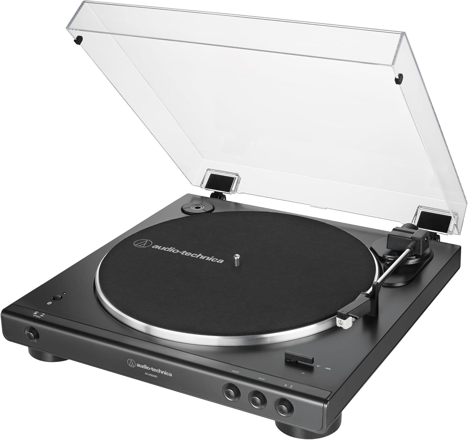 Audio-Technica AT-LP60XBT-BK Fully Automatic Wireless Belt-Drive Stereo Turntable, Hi-Fi, 2 Speed, Die-Cast Aluminum Platter