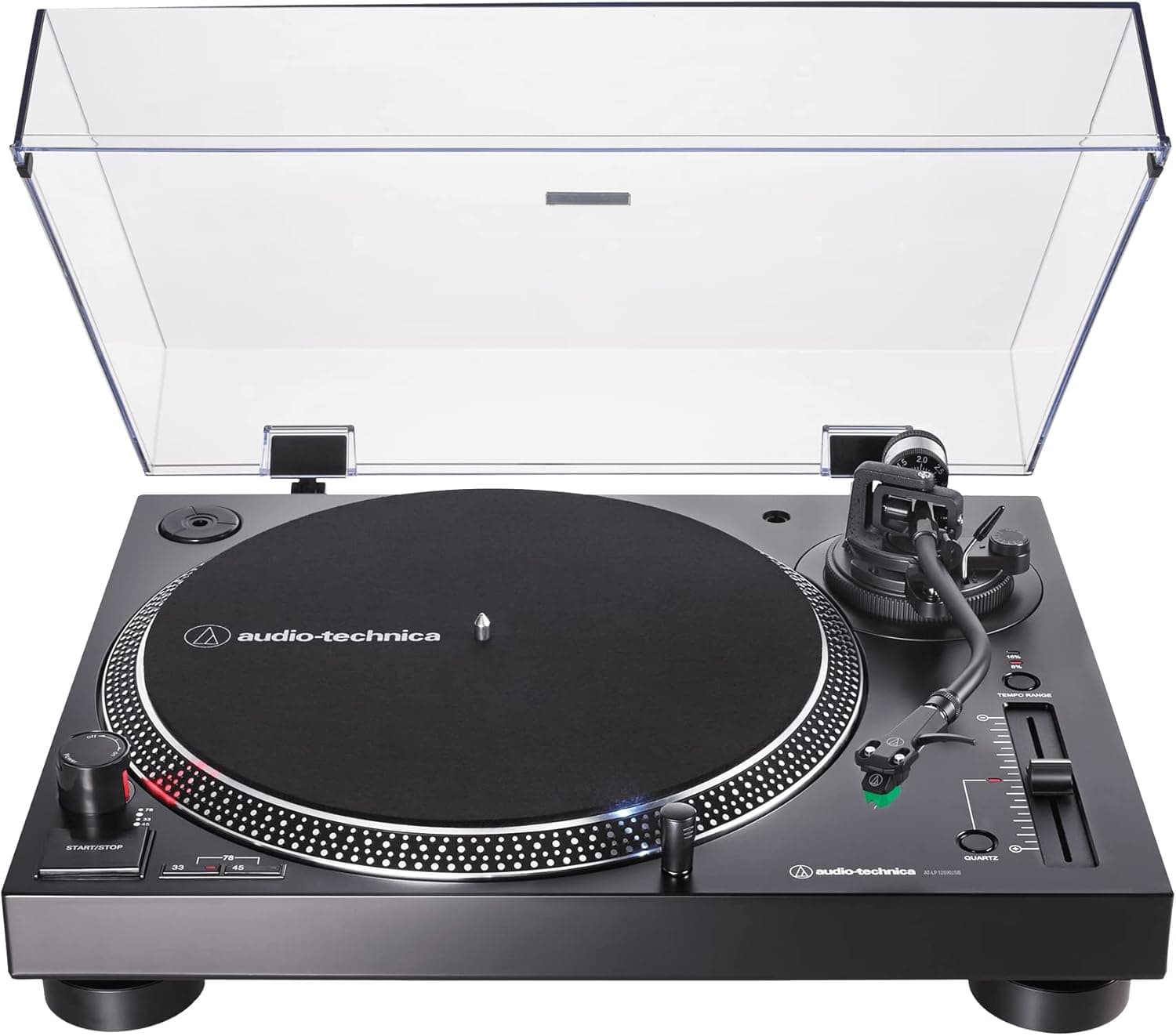 Audio-Technica AT-LP120XUSB-BK Direct-Drive Turntable, Fully Manual, Hi-Fi, 3 Speed, Vinyl to Digital, Black