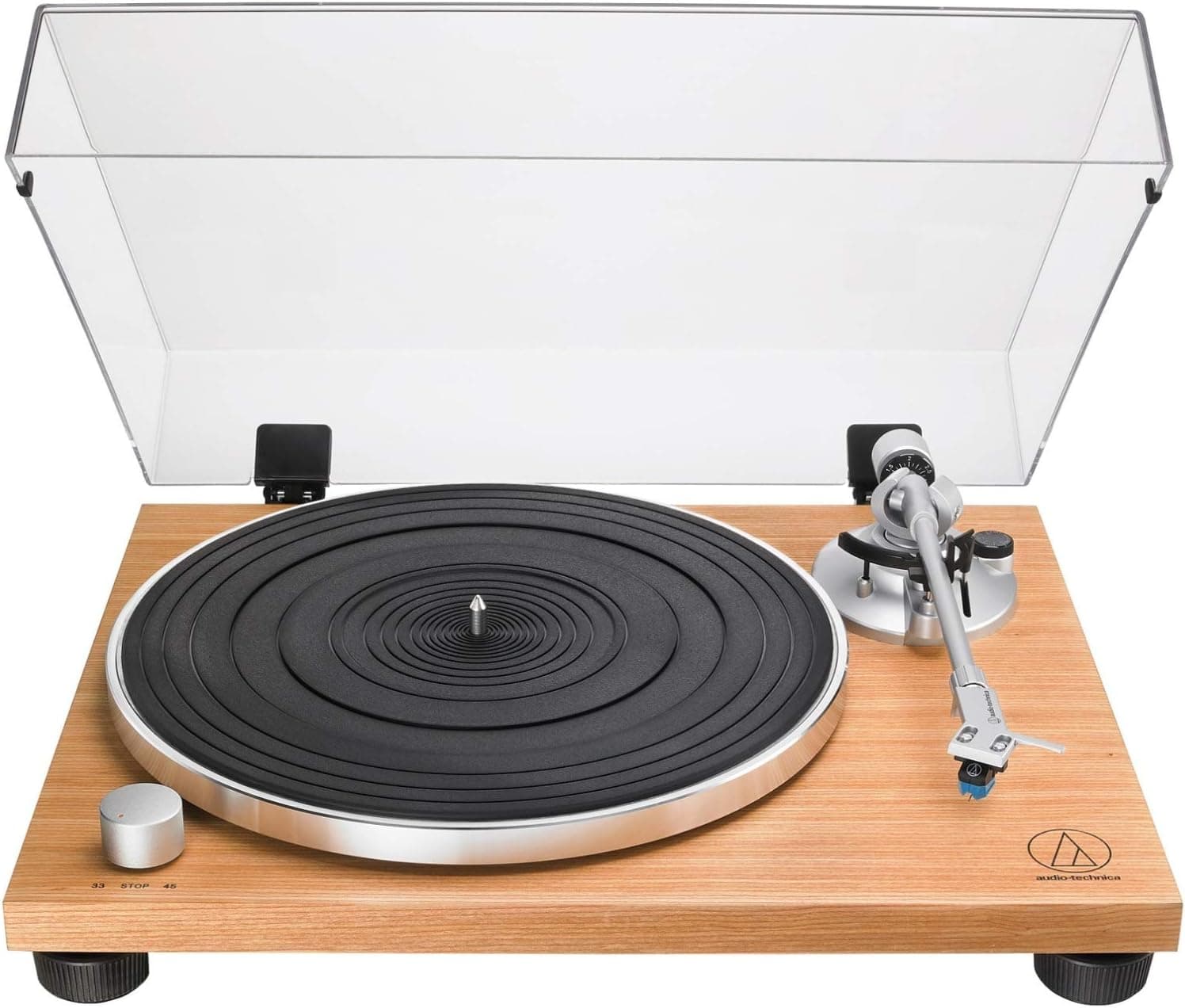 Audio-Technica AT-LPW30TK Fully Manual Belt-Drive Turntable, 2 Speed, Anti-Skate