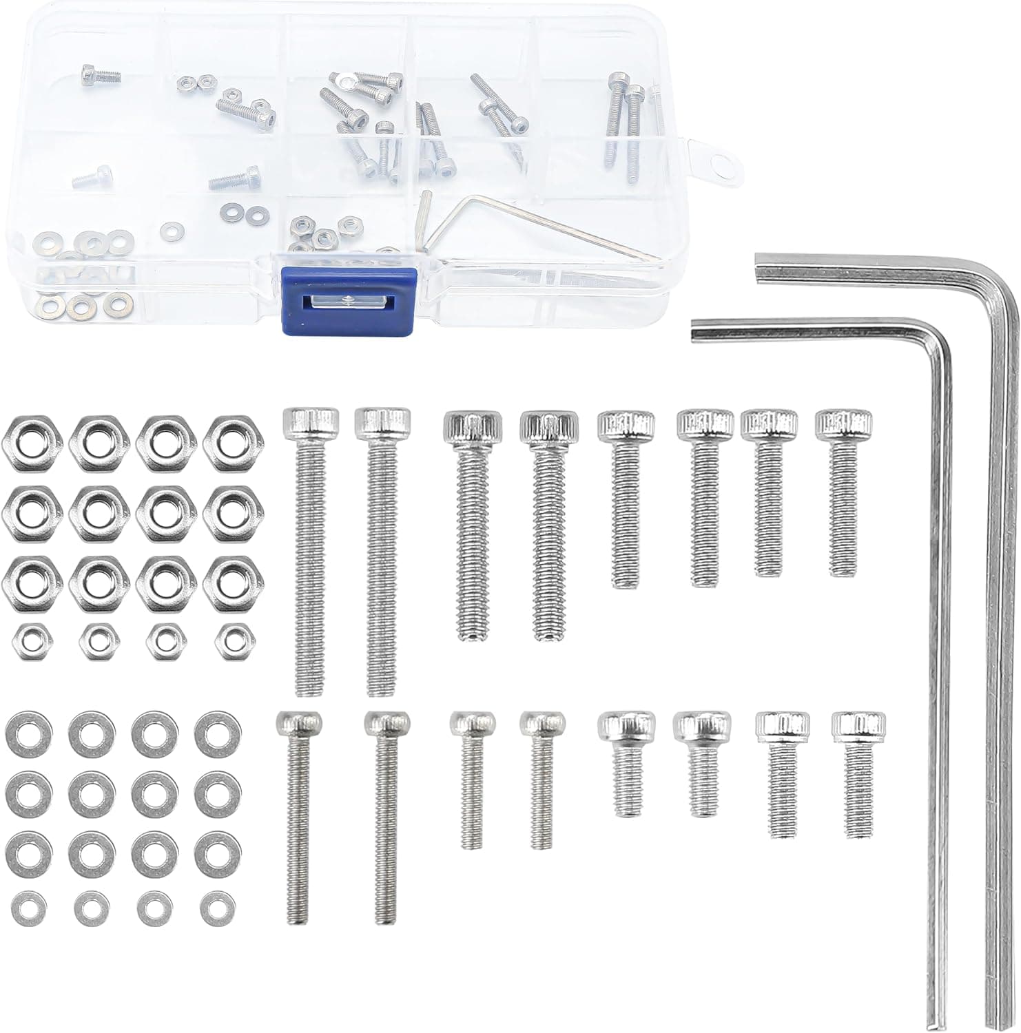 50pcs Universal Turntable Headshell Cartridge Mounting Stainless Steel Assortment Kit