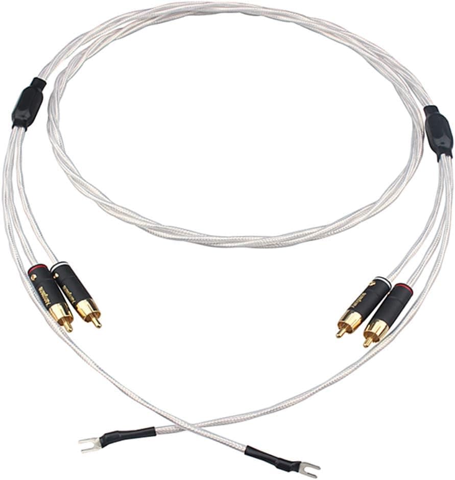 HiFi Audio Connect It E RCA Phono Interconnect Cables Silver-Plated with Ground 1.5m