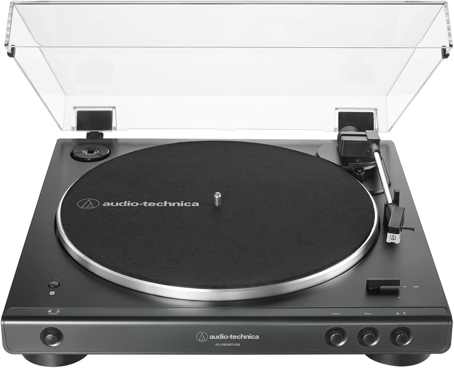 Audio-Technica AT-LP60XBT-USB-BK Fully Automatic Belt-Drive Turntable with Bluetooth and USB, 33/45 RPM