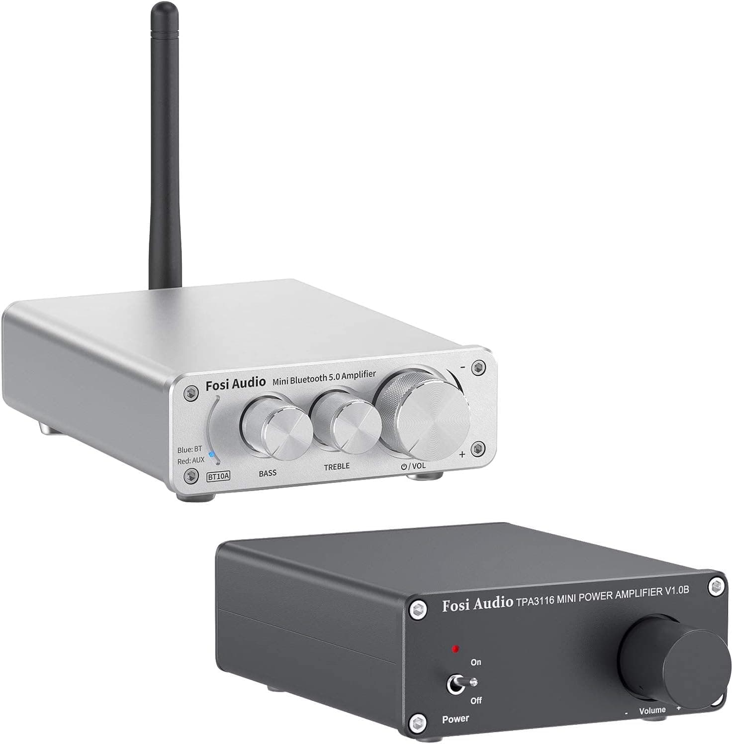 2 Channel Amplifier Stereo Audio Amp + Bluetooth 5.0 Receiver