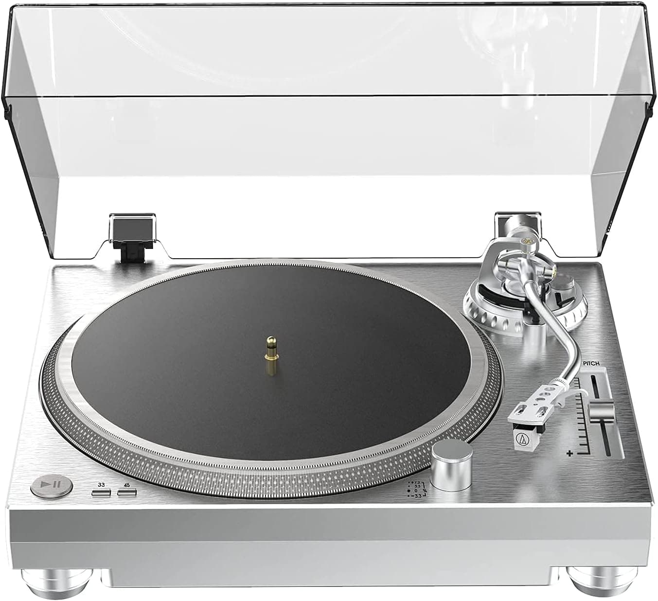 DIGITNOW High Fidelity Belt Drive Turntable, Magnetic Cartridge, Vinyl to Digital, Variable Pitch & Anti-Skate Control