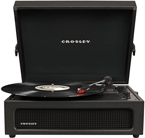 Crosley CR8017B-BK Voyager Record Player, Black