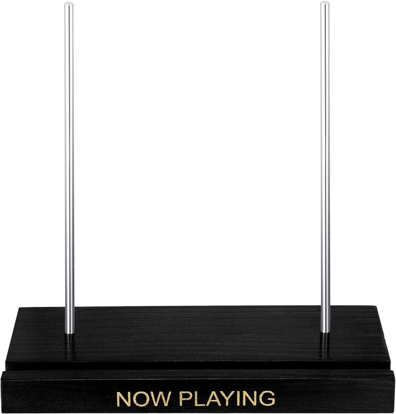 Yulejo Now Playing Vinyl Record Stand Black Wooden Holder for Albums Tabletop