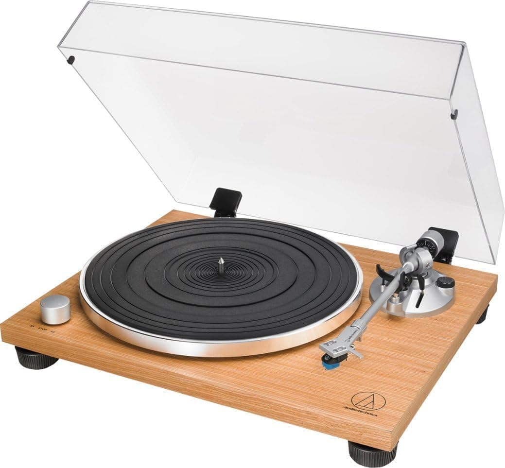 Audio-Technica AT-LPW30TKR Fully Manual Belt-Drive Turntable, Teak