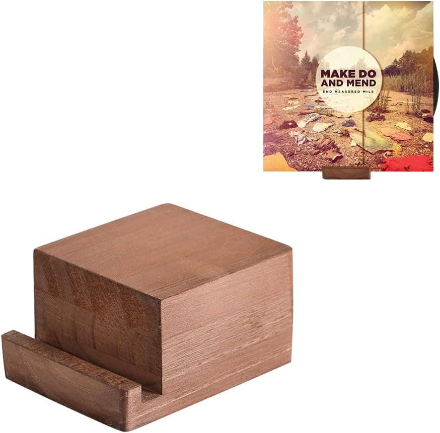 Vinyl Record Holder Display Stand Tabletop Now Playing Album Cover Holder Wooden