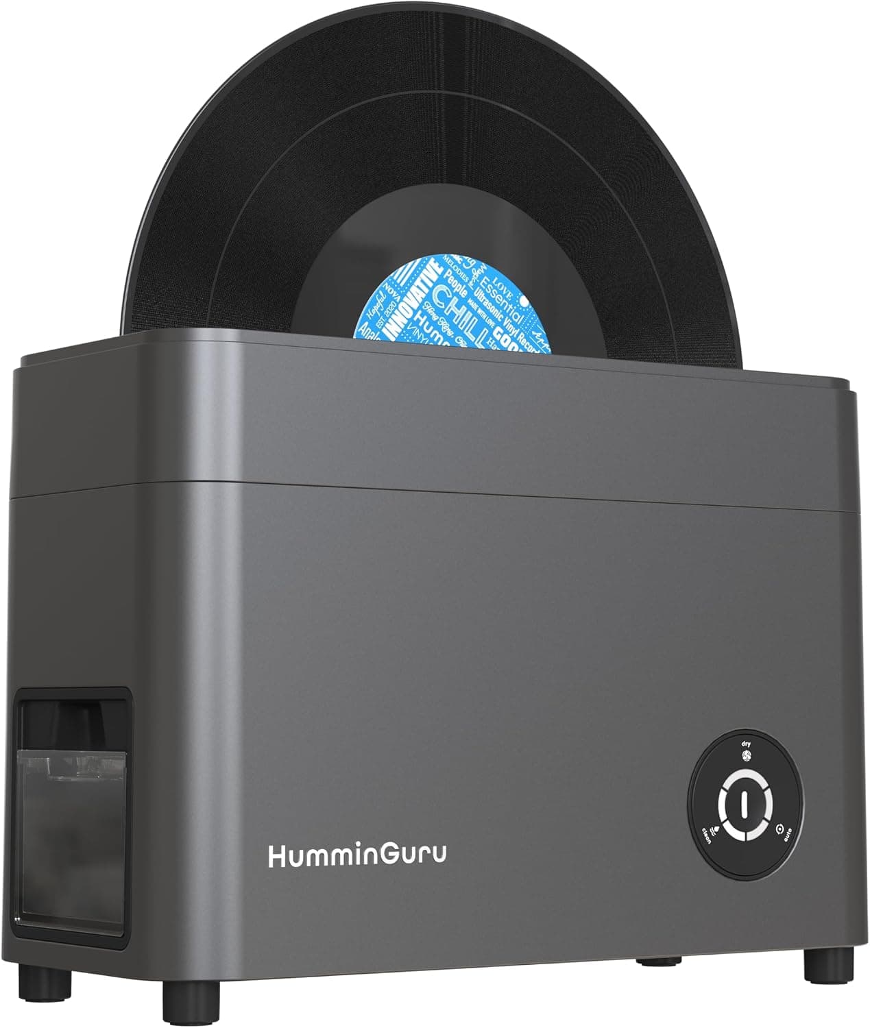 HumminGuru Ultrasonic Vinyl Record Cleaner 40kHz with Auto Drying HG01 7/10/12 inch