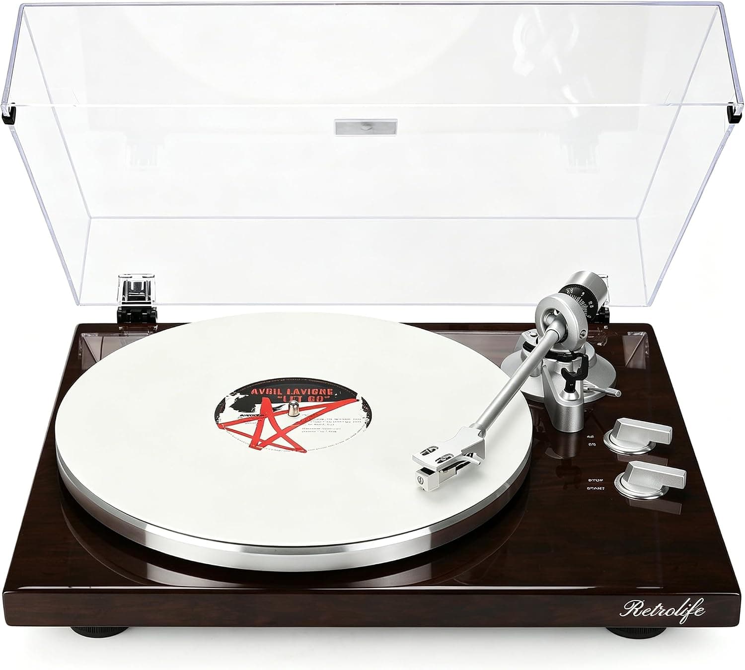 Belt-Drive Turntables Record Player, Wireless Output, 33/45 RPM, USB Digital, ATN3600L MM Cartridge, Black