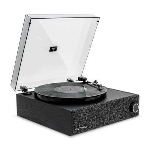 Victrola Eastwood LP - Bluetooth Record Player with Speakers - Black | Full-size turntable, 12" platter, built-in speakers, 3-speed, VINYLSTREAM Bluetooth out and in, RCA and headphone out