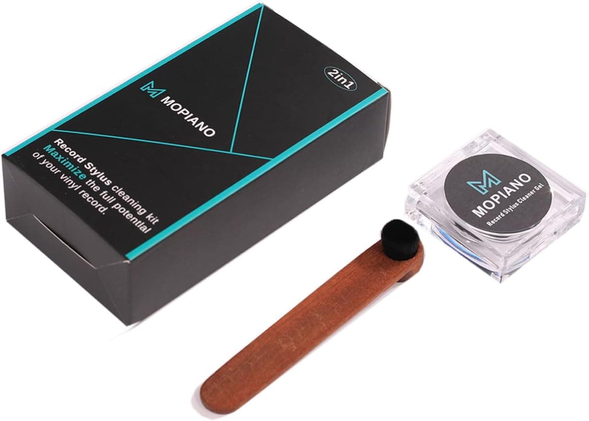 MOPIANO Record Stylus Cleaning Kit Cartridge Stylus Cleaner Gel Anti-Static Brush
