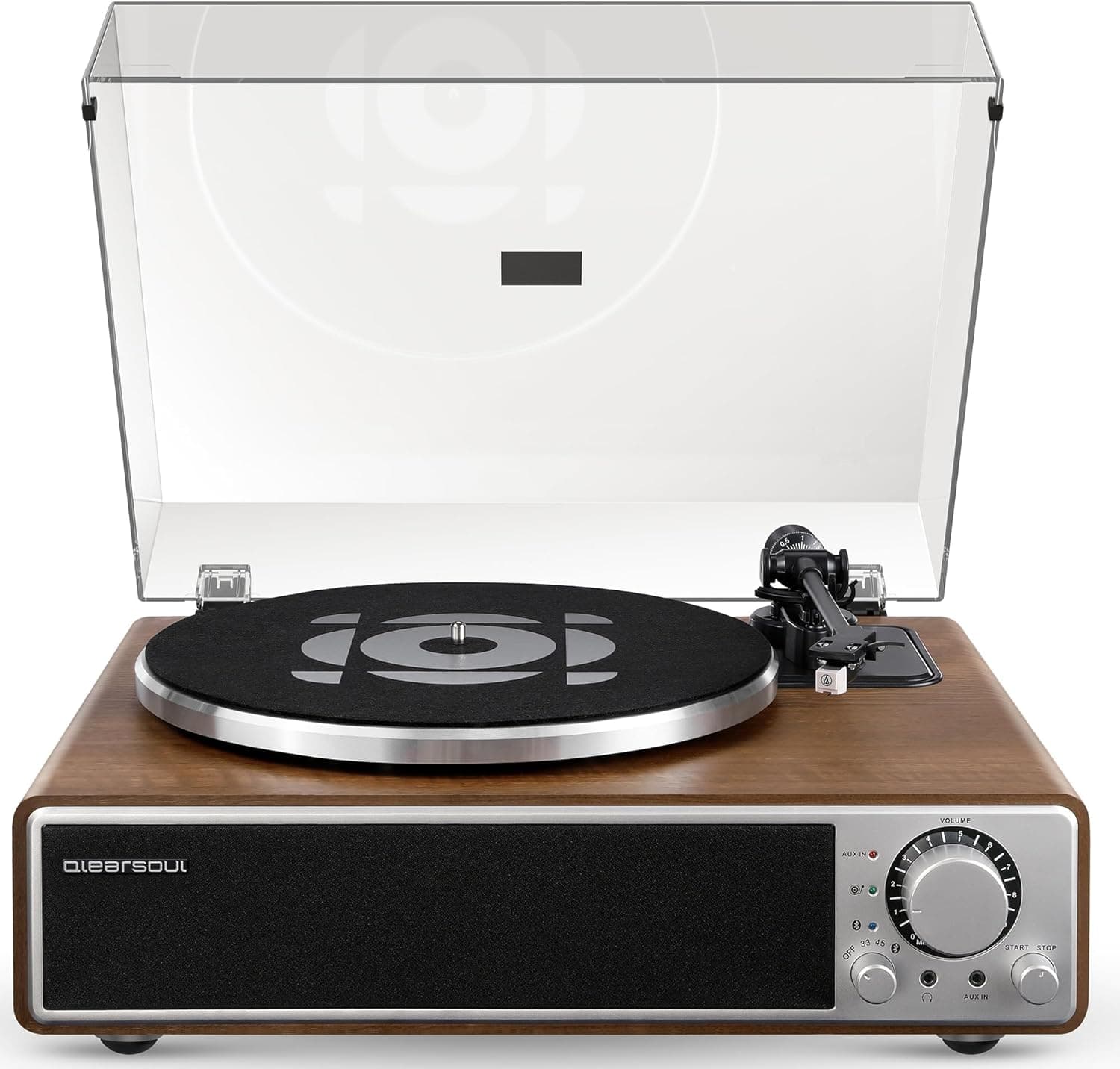 ONE-Q All-in-one Vinyl Record Player with Bluetooth 5.4, HiFi Turntable Built-in Speakers, Phono Preamp, AT-3600L, 33/45 RPM