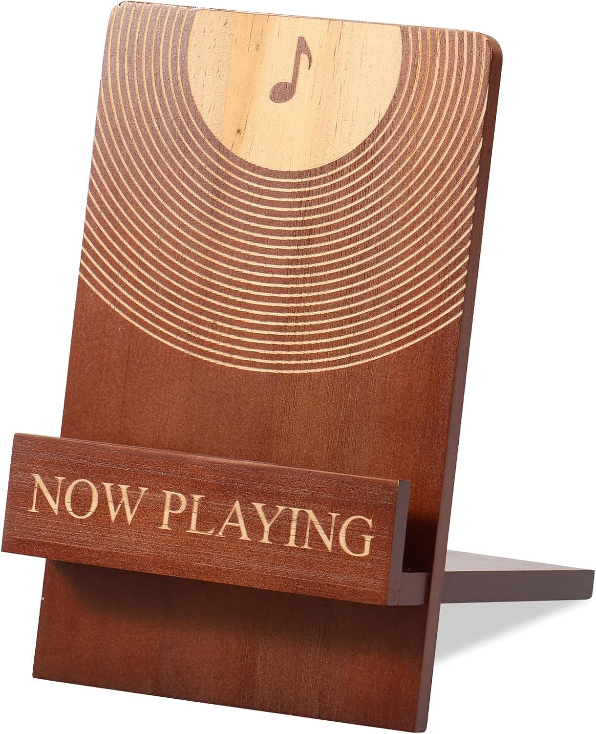 GLMFAN Now Playing Vinyl Record Stand Wood Retro Decorative Display