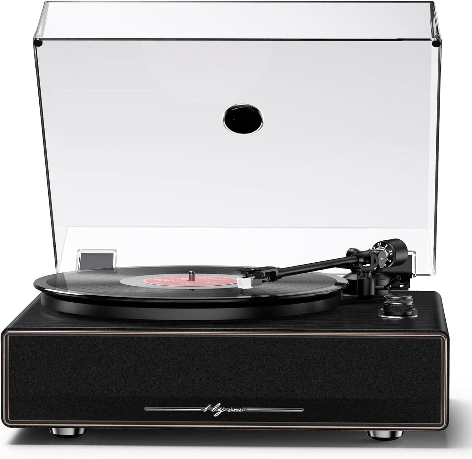 1 BY ONE High Fidelity All-in-One Record Player with Built-in Speakers, Magnetic AT-3600L Cartridge, RCA Line Out, Belt-Drive
