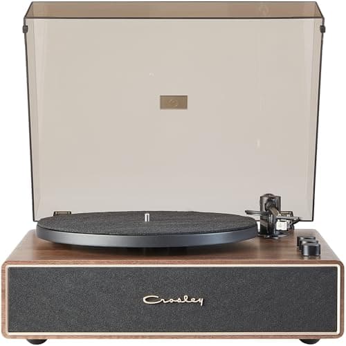 Crosley CR6046A-WAGL Stave Record Player, Walnut