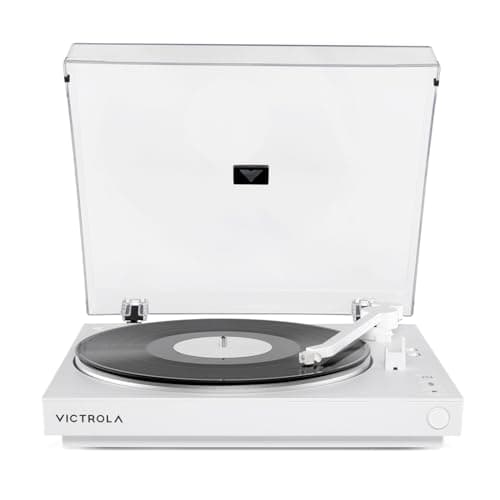 Victrola Automatic - Wireless Bluetooth Turntable - White | Fully automatic playback, Audio-Technica cartridge, VINYLSTREAM Bluetooth output, RCA preamp (speakers sold separately)