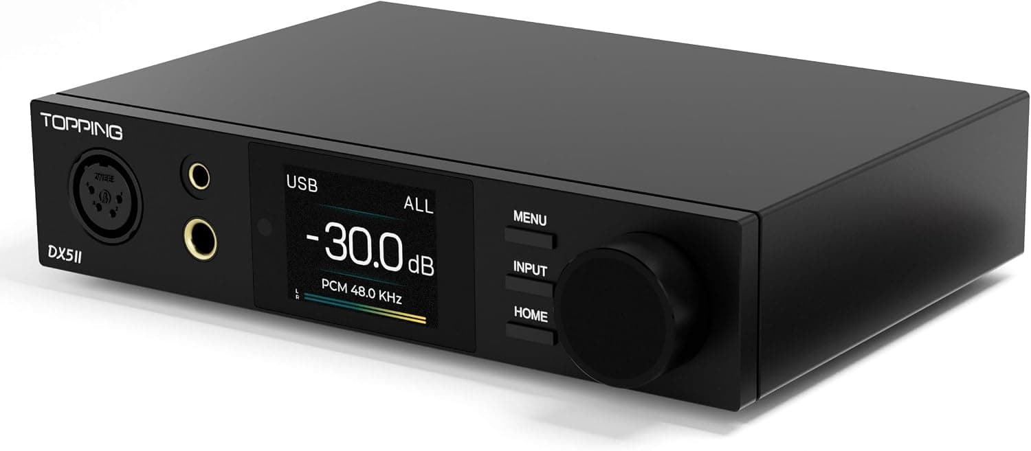 TOPPING DX5 II Hi-Res DAC & Headphone Amp Combo, Dual ES9039Q2M, LDAC Bluetooth 5.1