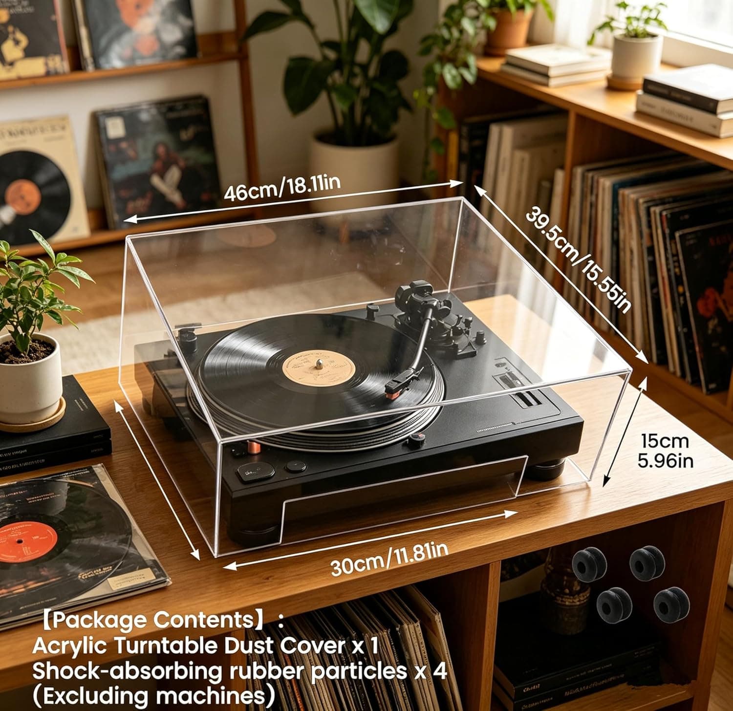 Universal Acrylic Dust Cover for Turntables Protect Display Cover