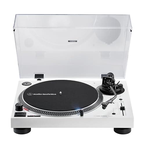 Audio-Technica AT-LP120XBT-USB-WH Wireless Direct-Drive Turntable (Analog, Wireless & USB), Fully Manual, 3 Speed, Convert Vinyl to Digital, Built-in Pre-Amp, White