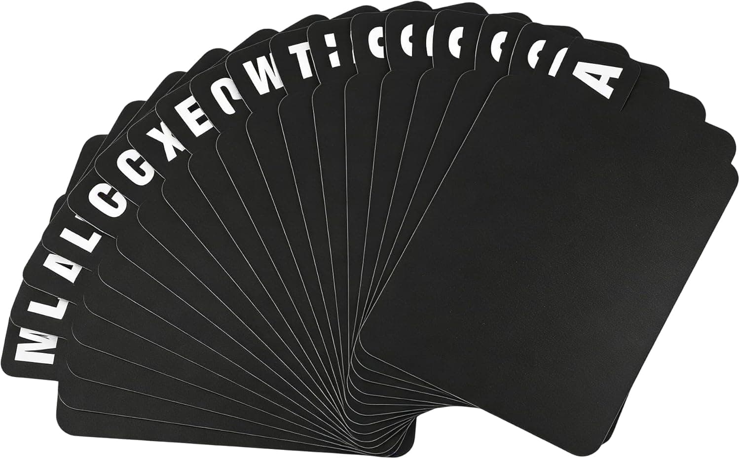 26Pcs A-Z Vinyl Record Dividers Alphabetical File Organizer Black Plastic Index Cards