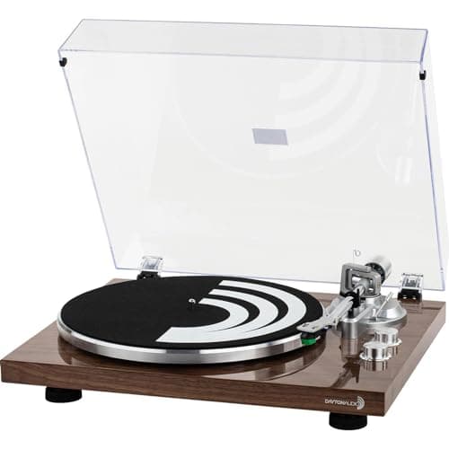 Dayton Audio TT-1BTW Belt Drive Turntable with USB, Bluetooth,AT-VM95E Cartridge (Wood)